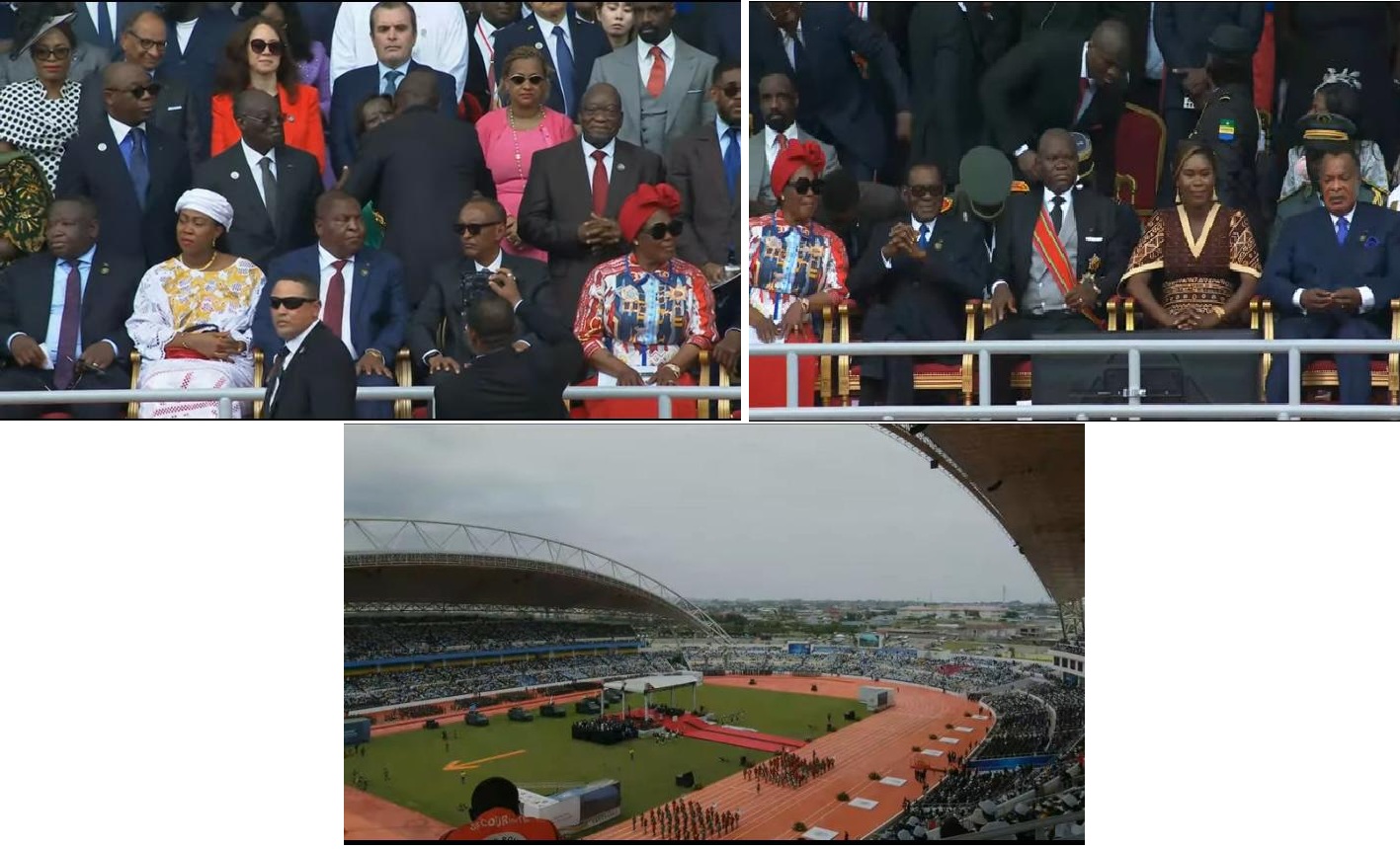la cérémonie d'investiture du Président de la République Gabonaise, Monsieur  Brice Clotaire Oligui Nguema.